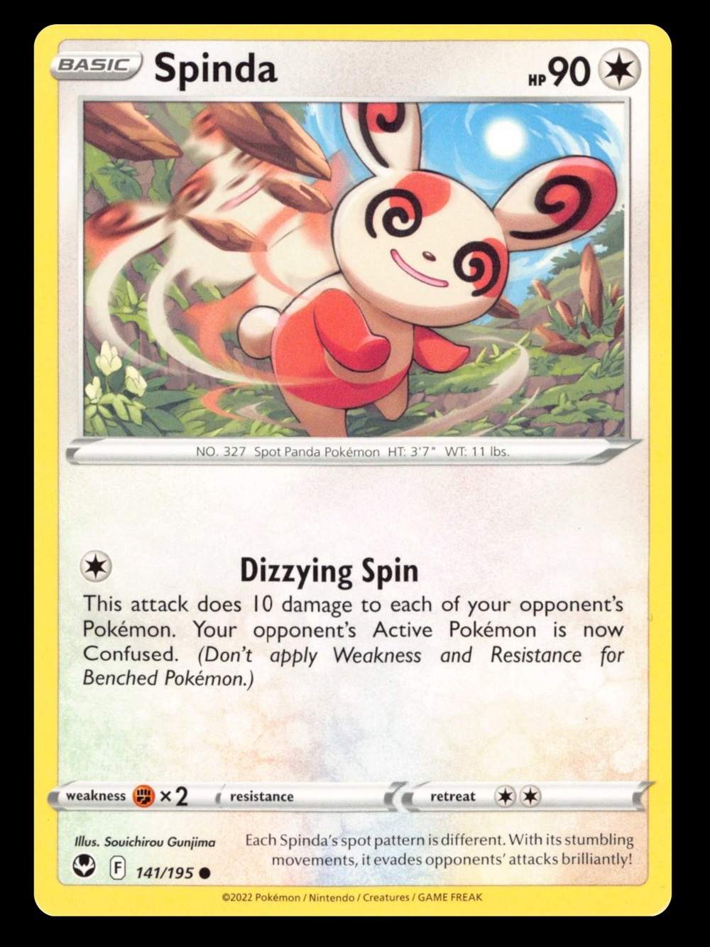POKEMON CARD TCG - Spinda - Silver Tempest - Common - 141/195